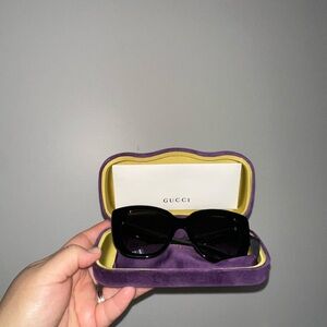 Gucci Black Sunglasses with Purple Case